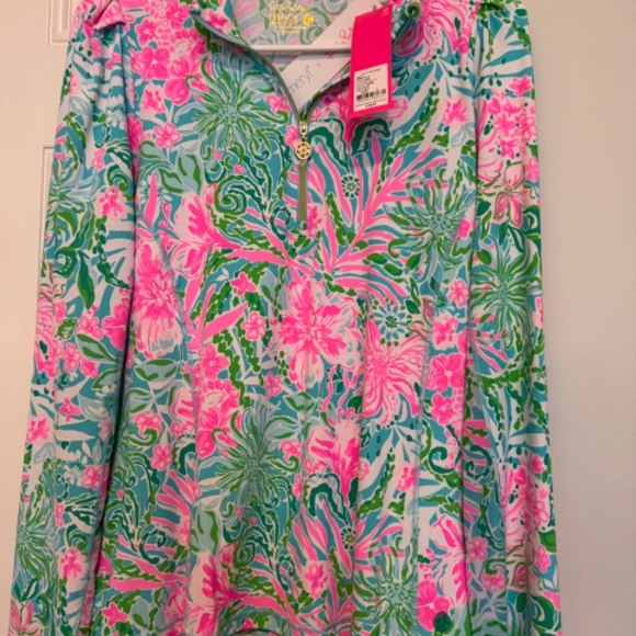 NWT Luxletic Niccola Mesh Panel Half Zip Lilly Pulitzer NEW - Picture 4 of 4